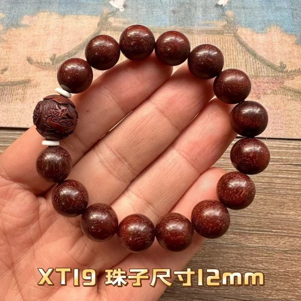 African Small-Leaf Red Sandalwood Buddha Beads Bracelets, Pixiu Agate Accessories, Various Styles of Rosary Bracelets for Men and Women, Wholesale - 图片 11