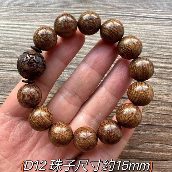 African Small-Leaf Red Sandalwood Buddha Beads Bracelets, Pixiu Agate Accessories, Various Styles of Rosary Bracelets for Men and Women, Wholesale - 图片 15