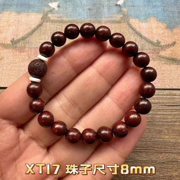 African Small-Leaf Red Sandalwood Buddha Beads Bracelets, Pixiu Agate Accessories, Various Styles of Rosary Bracelets for Men and Women, Wholesale - 图片 9