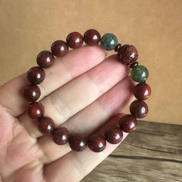 African Small-Leaf Red Sandalwood Buddha Beads Bracelets, Pixiu Agate Accessories, Various Styles of Rosary Bracelets for Men and Women, Wholesale - 图片 3