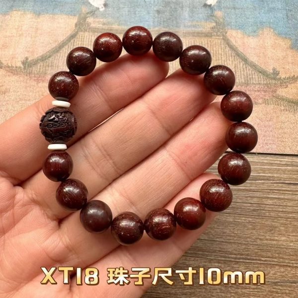 African Small-Leaf Red Sandalwood Buddha Beads Bracelets, Pixiu Agate Accessories, Various Styles of Rosary Bracelets for Men and Women, Wholesale - 图片 10
