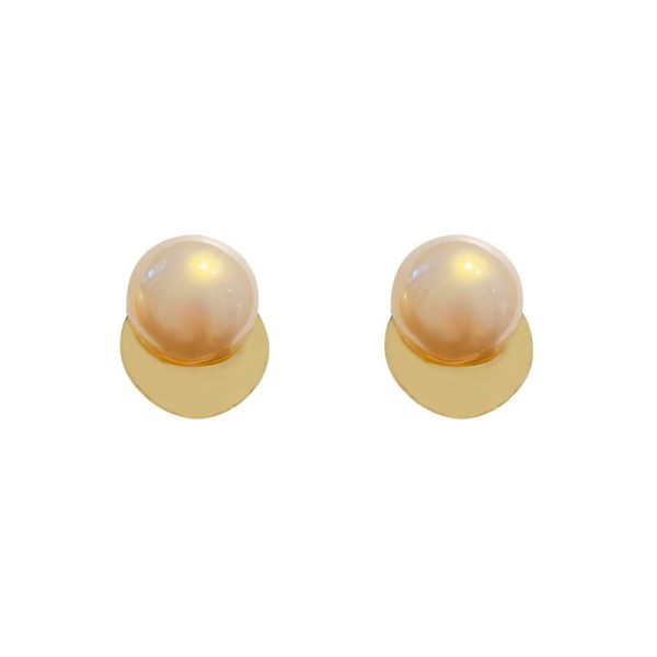 925 Silver Needle French Retro Style Large Pearl Earrings Women's Fashion Casual Earrings 2024 New Earrings Wholesale - 图片 5