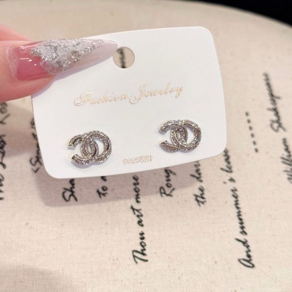 Small Fragrant Earrings S925 Silver Needle Classic Earrings Women's Accessories Light Luxury High-end Sense Small Fragrant Home Fashion Letter Earrings - 图片 16