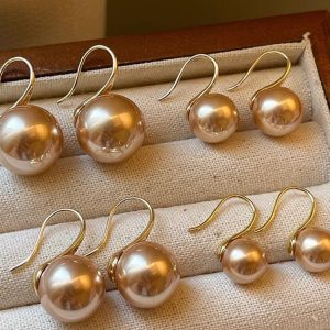 Niche Champagne High Heels Pearl Eardrop Ear Hook Light Luxury High-end Elegant Earrings Female Niche Unique Earrings