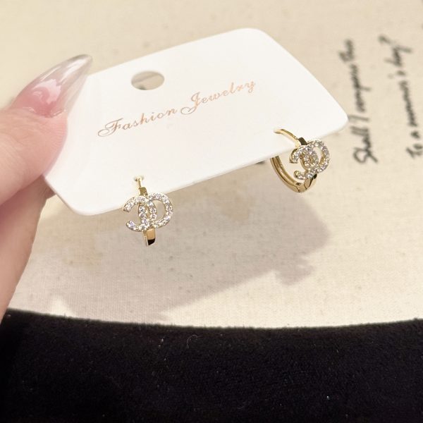 Small Fragrant Earrings S925 Silver Needle Classic Earrings Women's Accessories Light Luxury High-end Sense Small Fragrant Home Fashion Letter Earrings - 图片 20