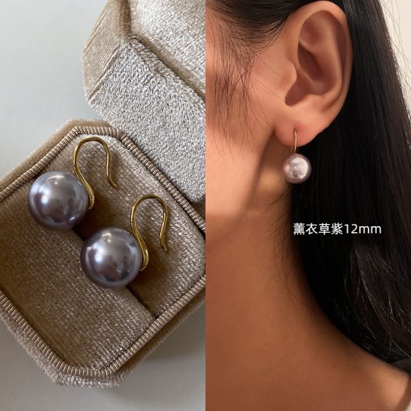 Sterling Silver High-end Pearl Earrings Earrings Women's High-end Ear Hook Earrings High Heels Pearl Earrings 2025 New - 图片 27