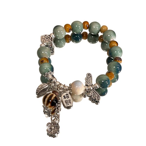 Kancai Jingdezhen Ceramic Beaded Bracelet Women's 2025 New Artistic New Chinese Style Small Fresh Bestie Bracelet - 图片 4