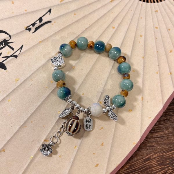 Kancai Jingdezhen Ceramic Beaded Bracelet Women's 2025 New Artistic New Chinese Style Small Fresh Bestie Bracelet - 图片 2