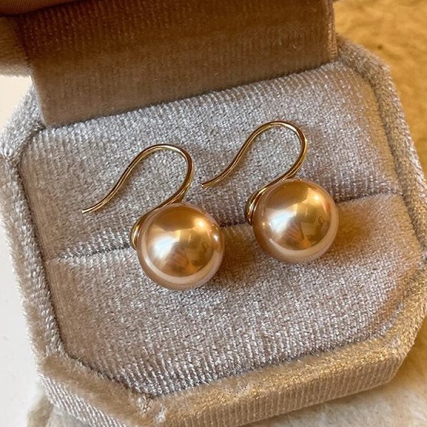 Niche Champagne High Heels Pearl Eardrop Ear Hook Light Luxury High-end Elegant Earrings Female Niche Unique Earrings - 图片 2