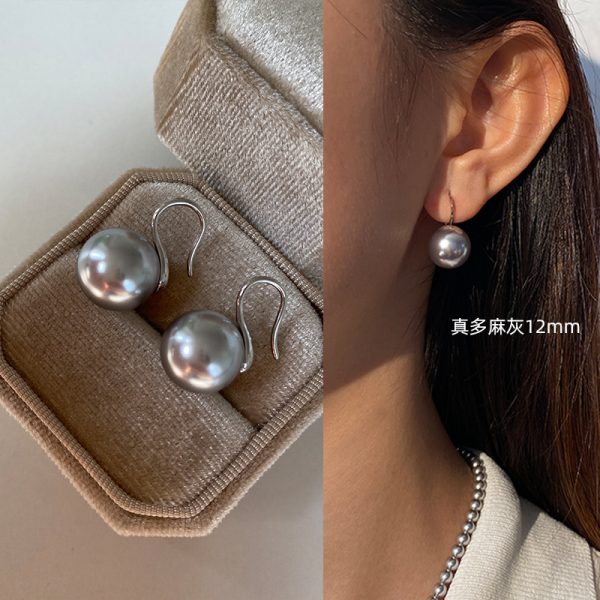 Sterling Silver High-end Pearl Earrings Earrings Women's High-end Ear Hook Earrings High Heels Pearl Earrings 2025 New - 图片 17