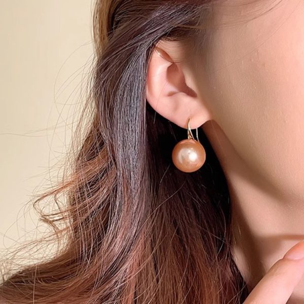 Niche Champagne High Heels Pearl Eardrop Ear Hook Light Luxury High-end Elegant Earrings Female Niche Unique Earrings - 图片 4