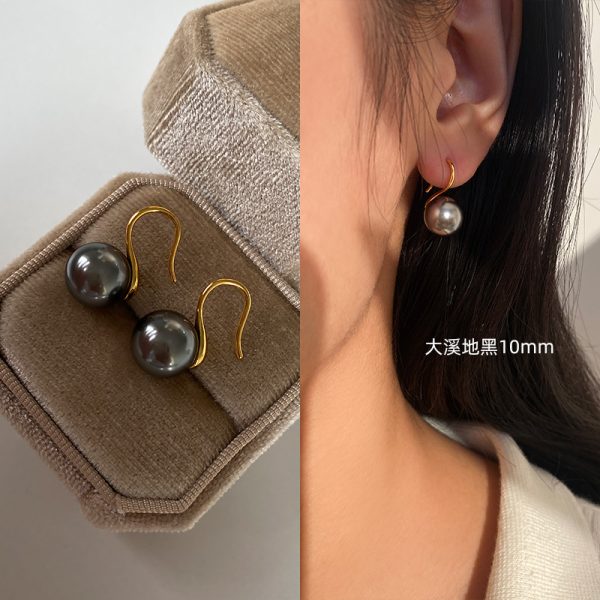 Sterling Silver High-end Pearl Earrings Earrings Women's High-end Ear Hook Earrings High Heels Pearl Earrings 2025 New - 图片 18