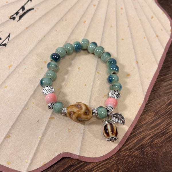 Kancai Jingdezhen Ceramic Beaded Bracelet Women's 2025 New Artistic New Chinese Style Small Fresh Bestie Bracelet - 图片 6