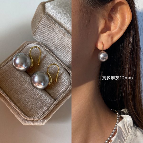 Sterling Silver High-end Pearl Earrings Earrings Women's High-end Ear Hook Earrings High Heels Pearl Earrings 2025 New - 图片 15