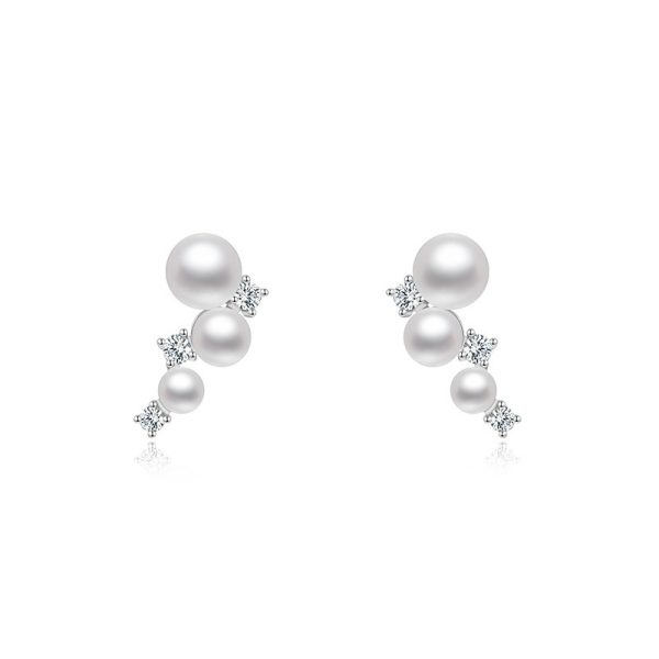 Natural Freshwater Pearl Earrings Women's 925 Sterling Silver Needle Niche Design Sense Earrings New 2024 Explosions Ear Jewelry - 图片 5
