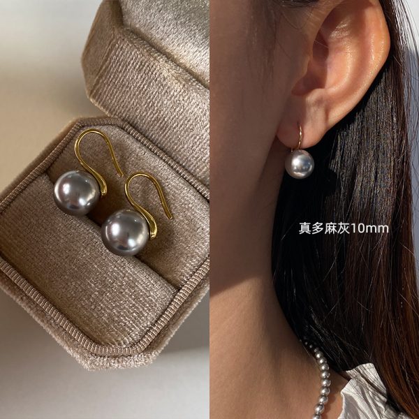 Sterling Silver High-end Pearl Earrings Earrings Women's High-end Ear Hook Earrings High Heels Pearl Earrings 2025 New - 图片 14