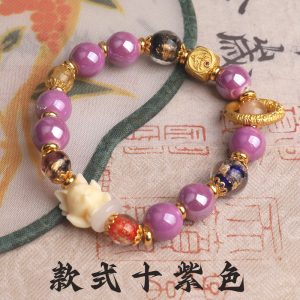 fragrant gray colored glaze bracelet running jingdezhen bracelet batch of nine tailed fox ancient method fragrant gray porcelain bracelet