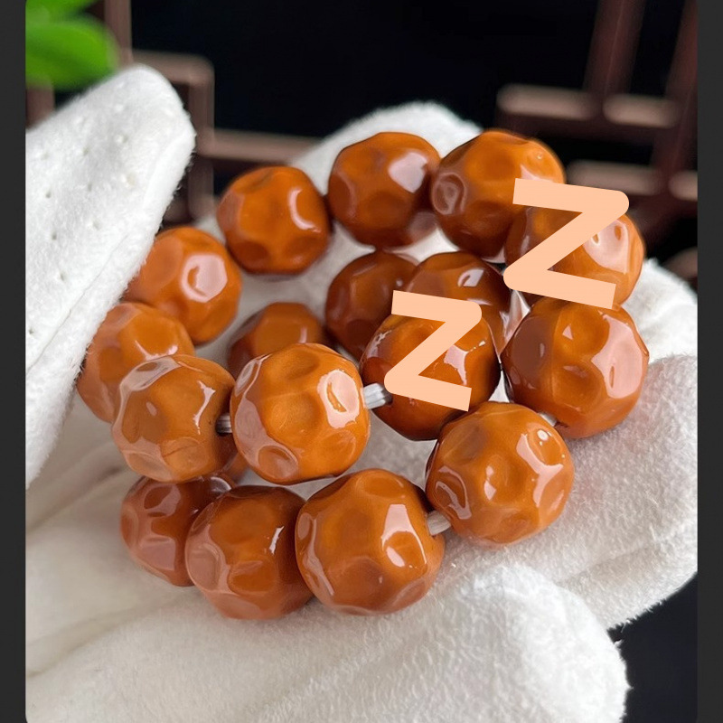 厂家老树猴头手串刻奶酪六方无相圆珠光珠文玩桃核手串男款直销 O1CN01PaKPAw1NigKqvRXbb 2219484321604 0 Cib